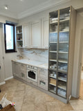 Kitchen with solid painted doors according to RAL